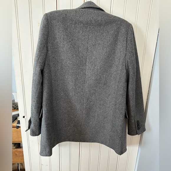 EVERLANE Italian Wool Oversized Blazer size 00 grey herringbone 🖤 - Picture 6 of 8